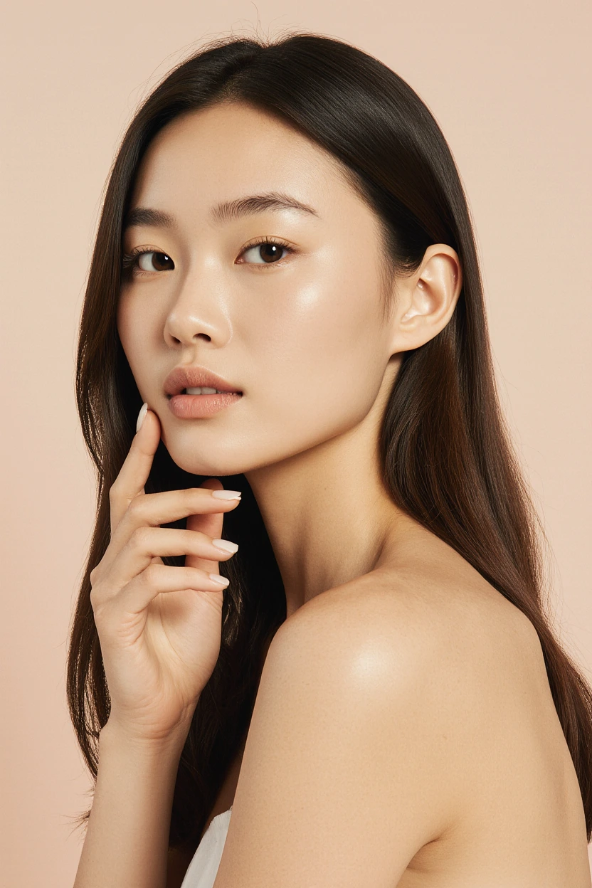 Young woman with glowing skin, showcasing results from an aesthetic clinic in Soho.