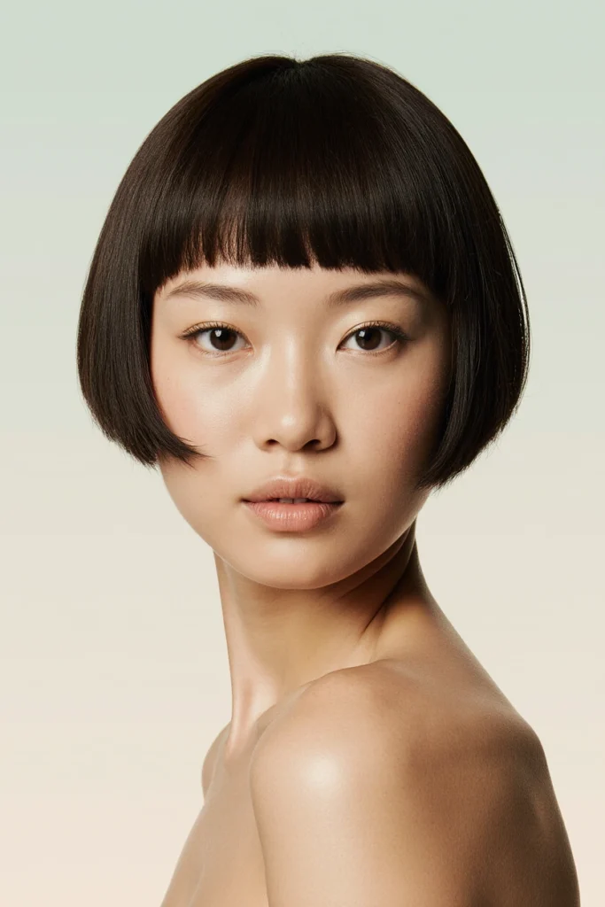 A woman with a sleek haircut and luminous skin, showcasing the authentic results from our Camden clinic