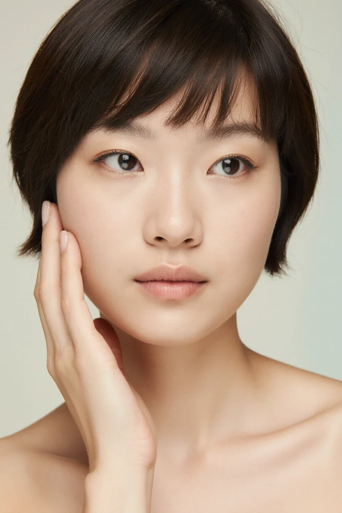 A woman with glowing, clear skin, showing authentic results from our Kensington and Chelsea clinic