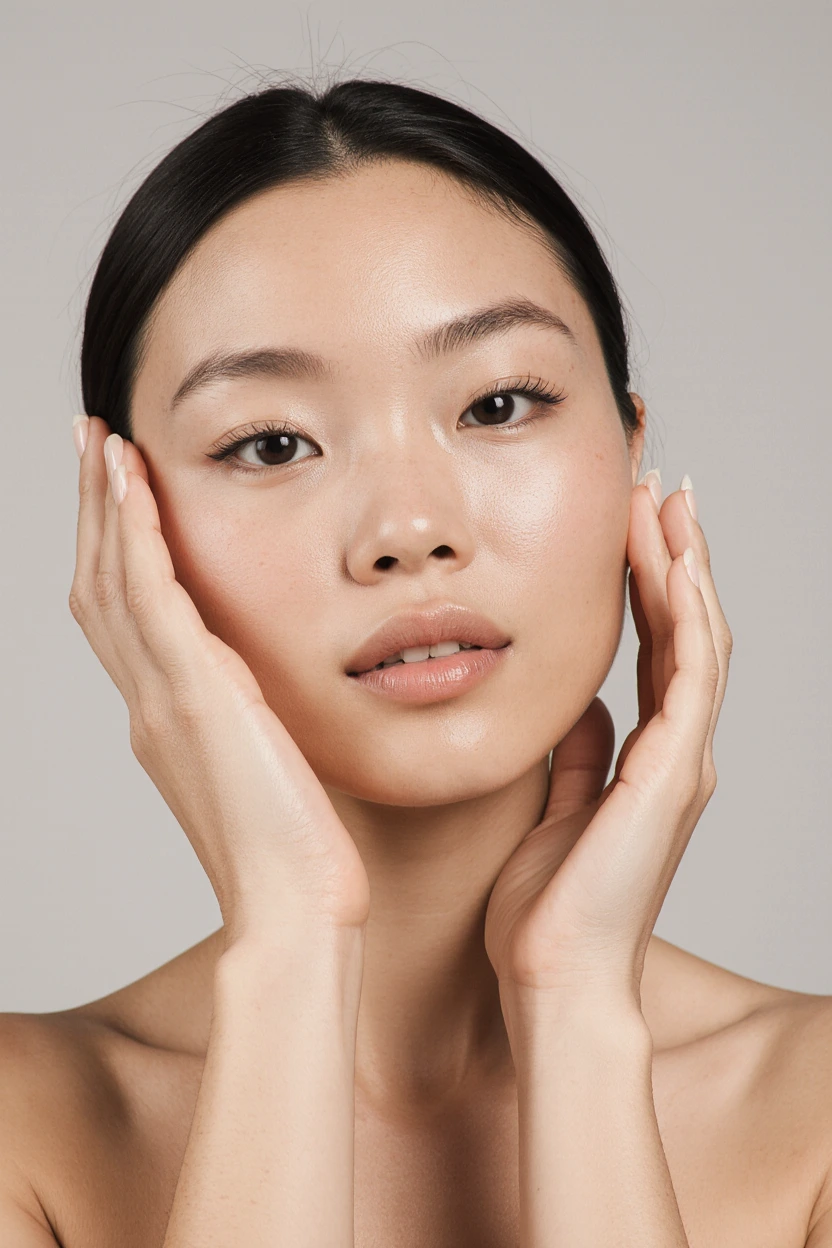 A person with clear skin highlighting the potential results of hand rejuvenation treatments in London