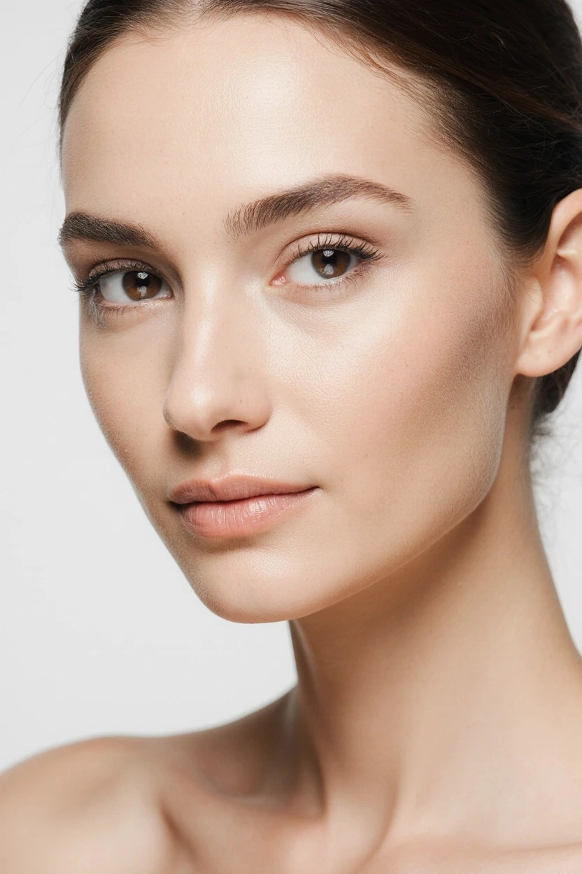 Natural glowing skin after Dermapen microneedling treatment showing smooth texture and radiant complexion results.