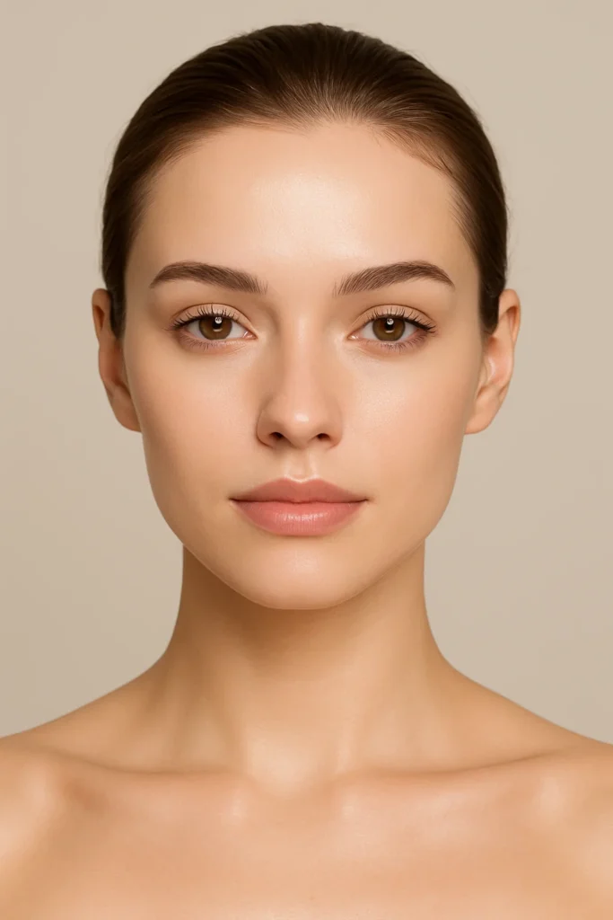 A young woman with clear skin showcasing the effectiveness of our Hifu treatments