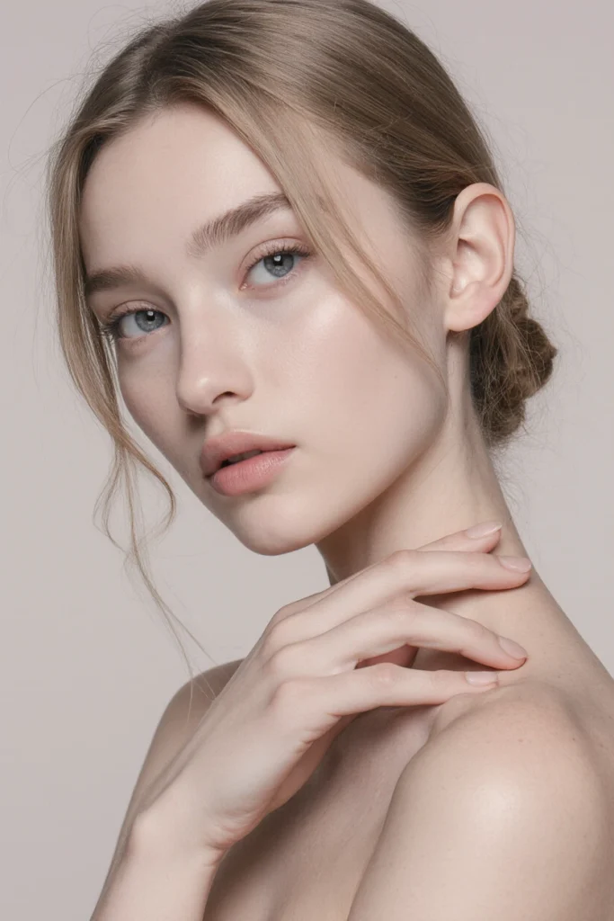 A woman with clear skin showcasing the results of signature beauty treatments in Soho