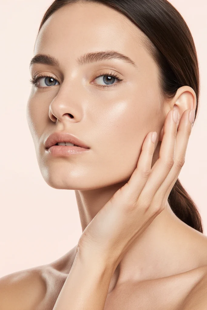 A woman with glowing skin, representing signature beauty treatments in St James