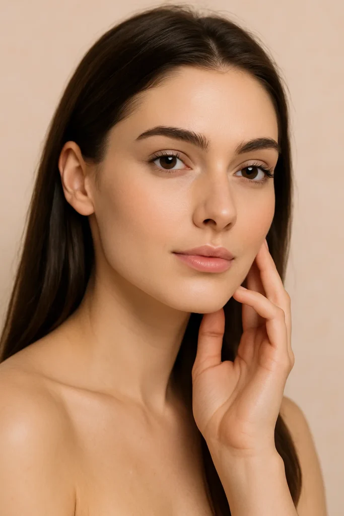 A woman with beautiful, clear skin, showing why Westminster residents choose our medical aesthetics clinic