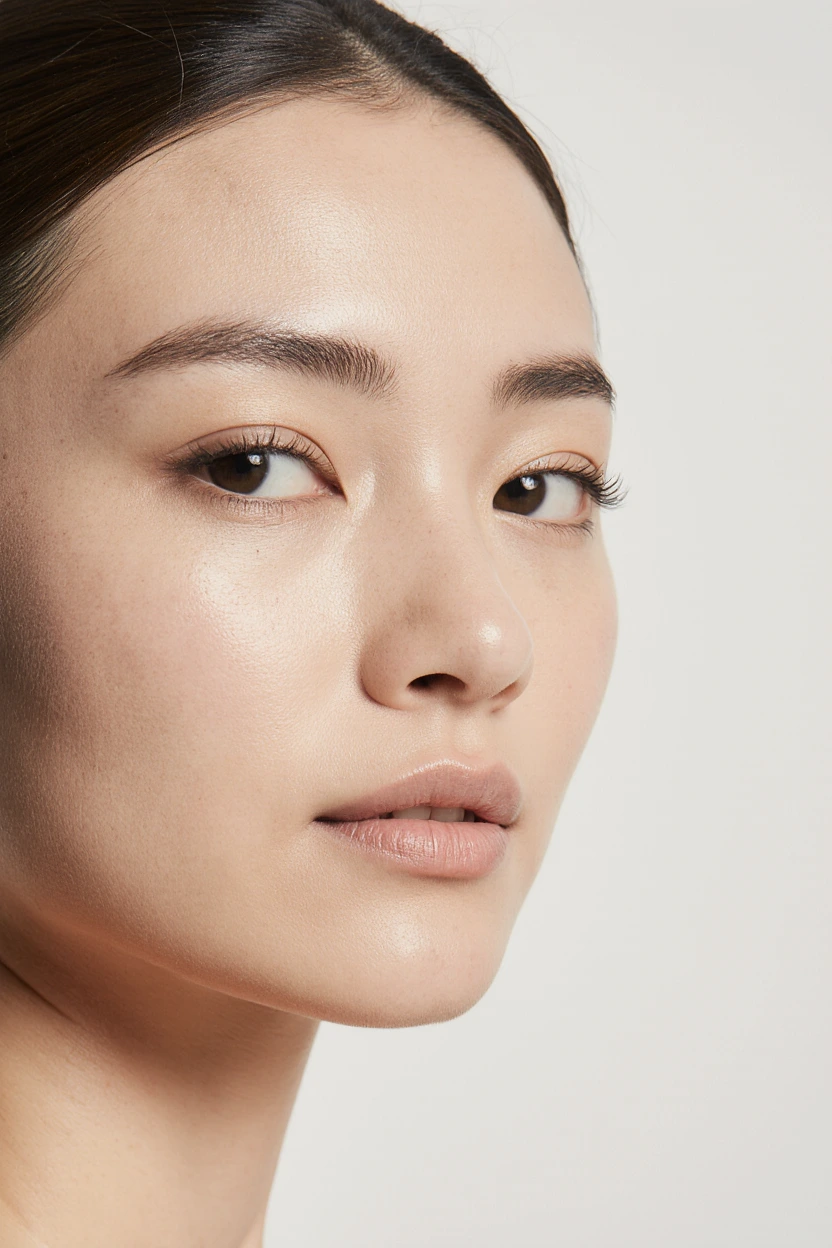 A woman with perfect skin and a healthy glow after a beauty IV drip