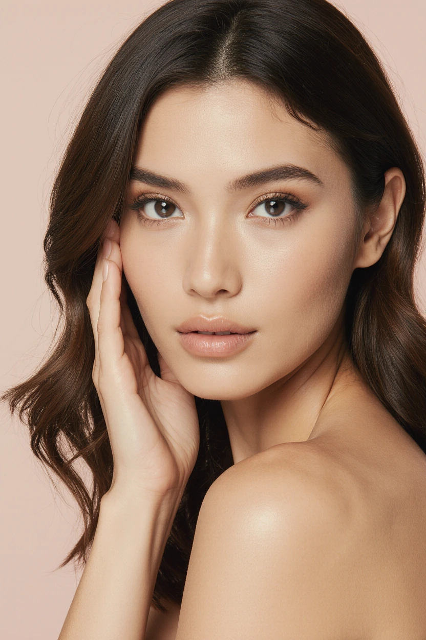 Beautiful woman with natural-looking enhancements at an aesthetic clinic in Earls Court.