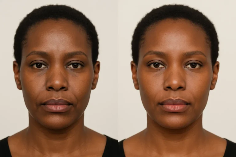 Before and after PRP Lip Treatments results with even tone and youthful appearance.