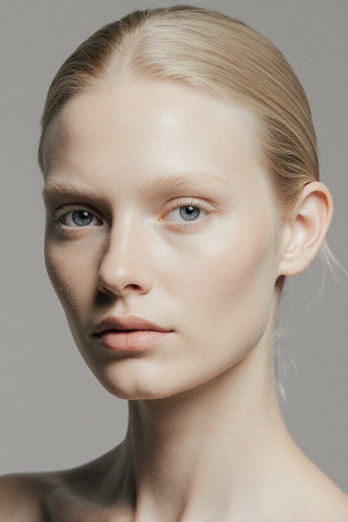 A woman with bright eyes and clear skin, showcasing results from an aesthetic treatment portfolio in Greenwich.