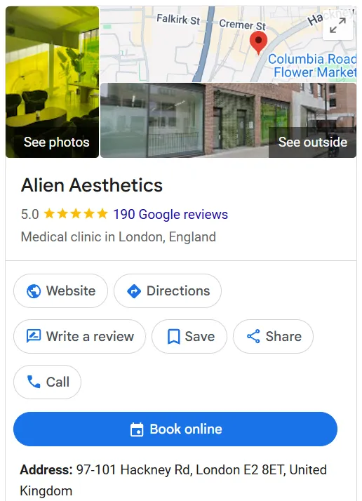 Alien Aesthetics Google Maps profile