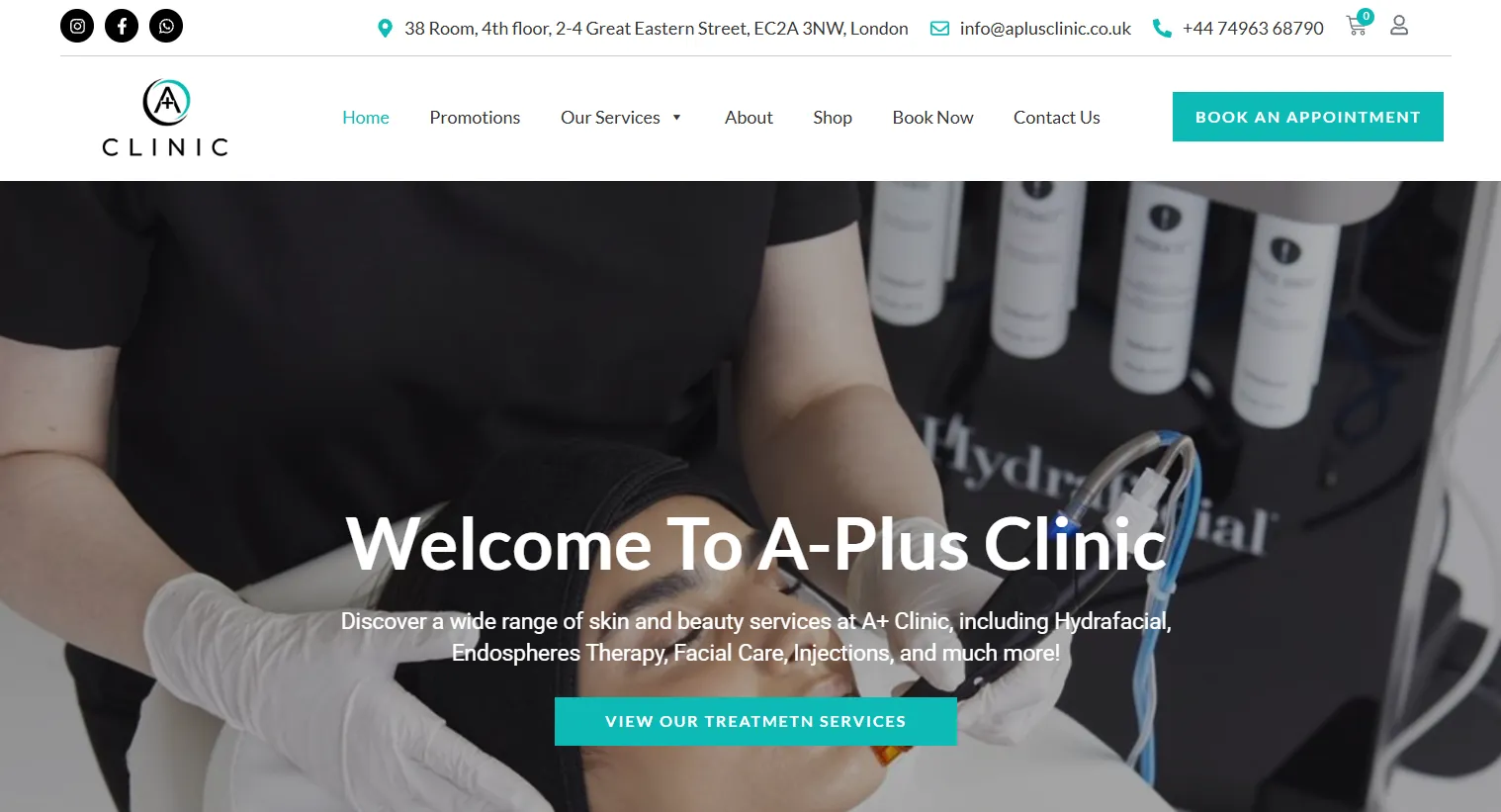 A-Plus Clinic main page 