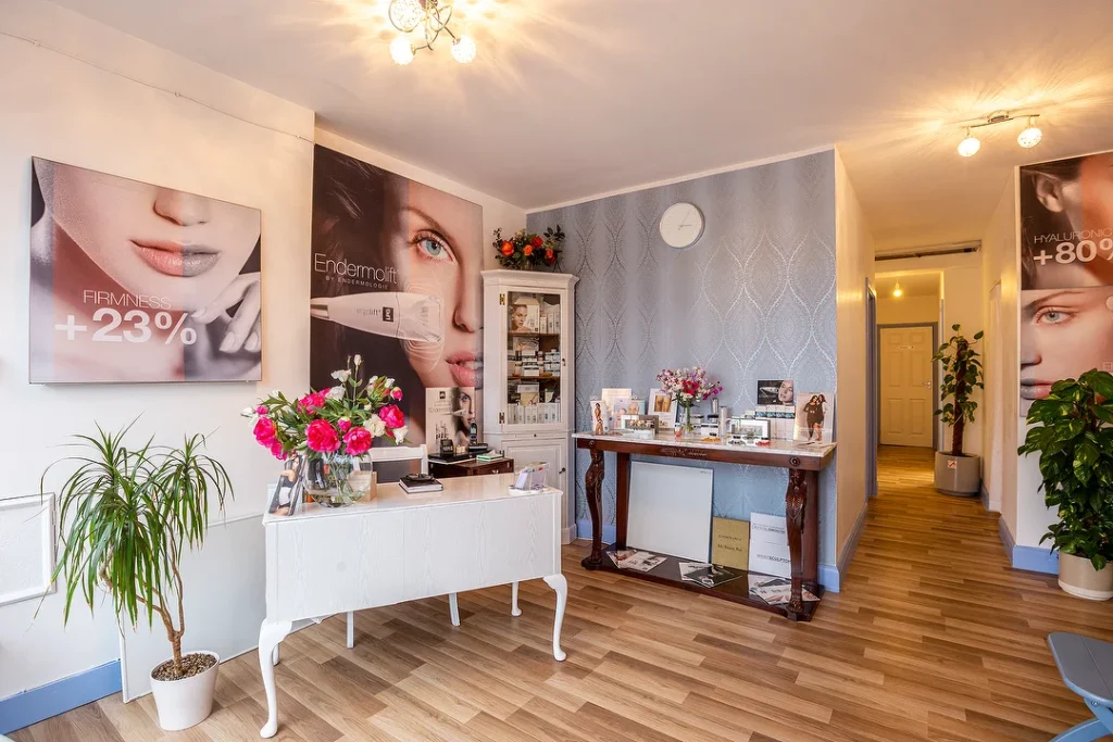 Elegant treatment area of Attika Beauty Clinic Fulham London with modern design.