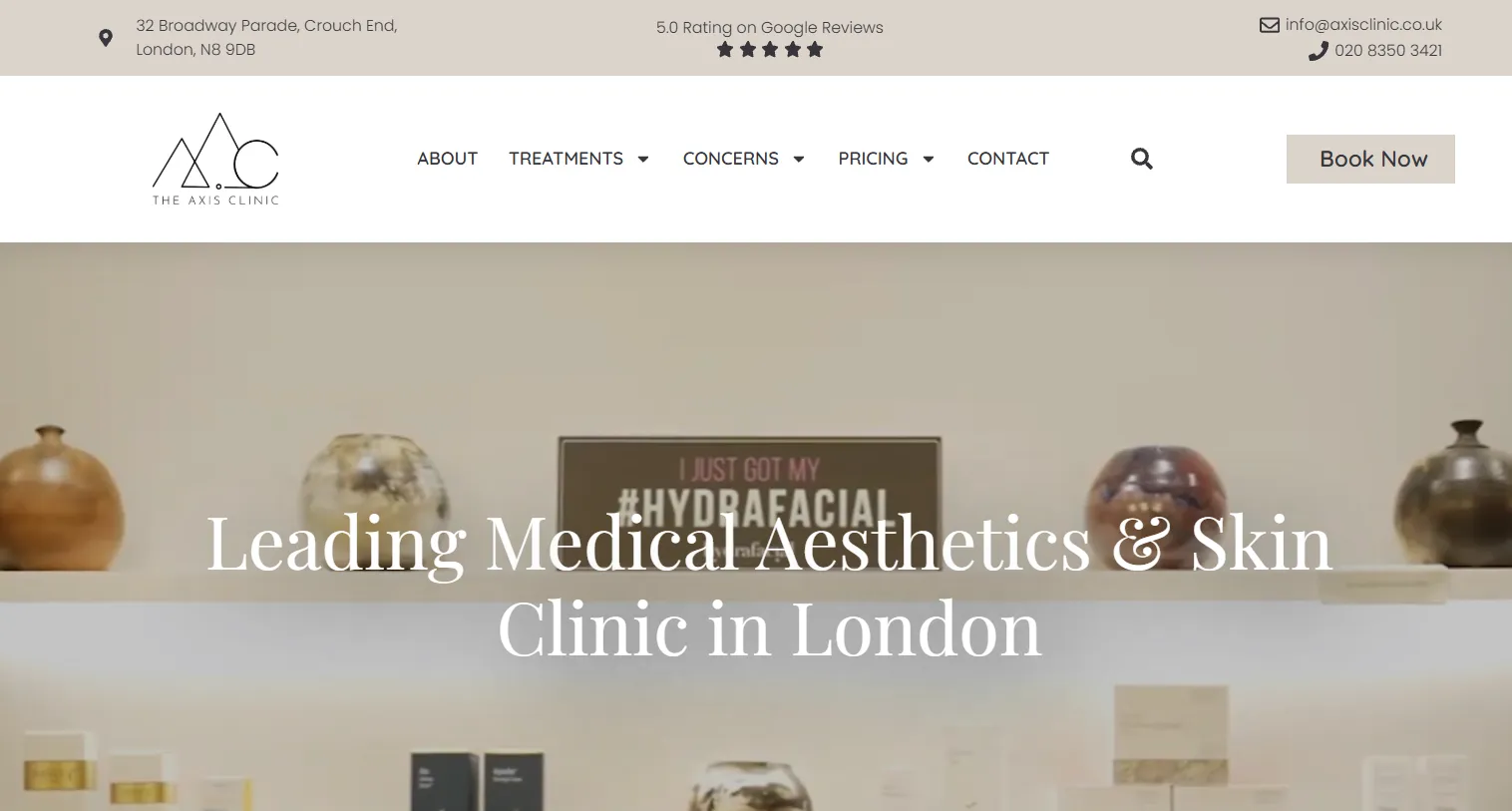 The Axis Clinic main page