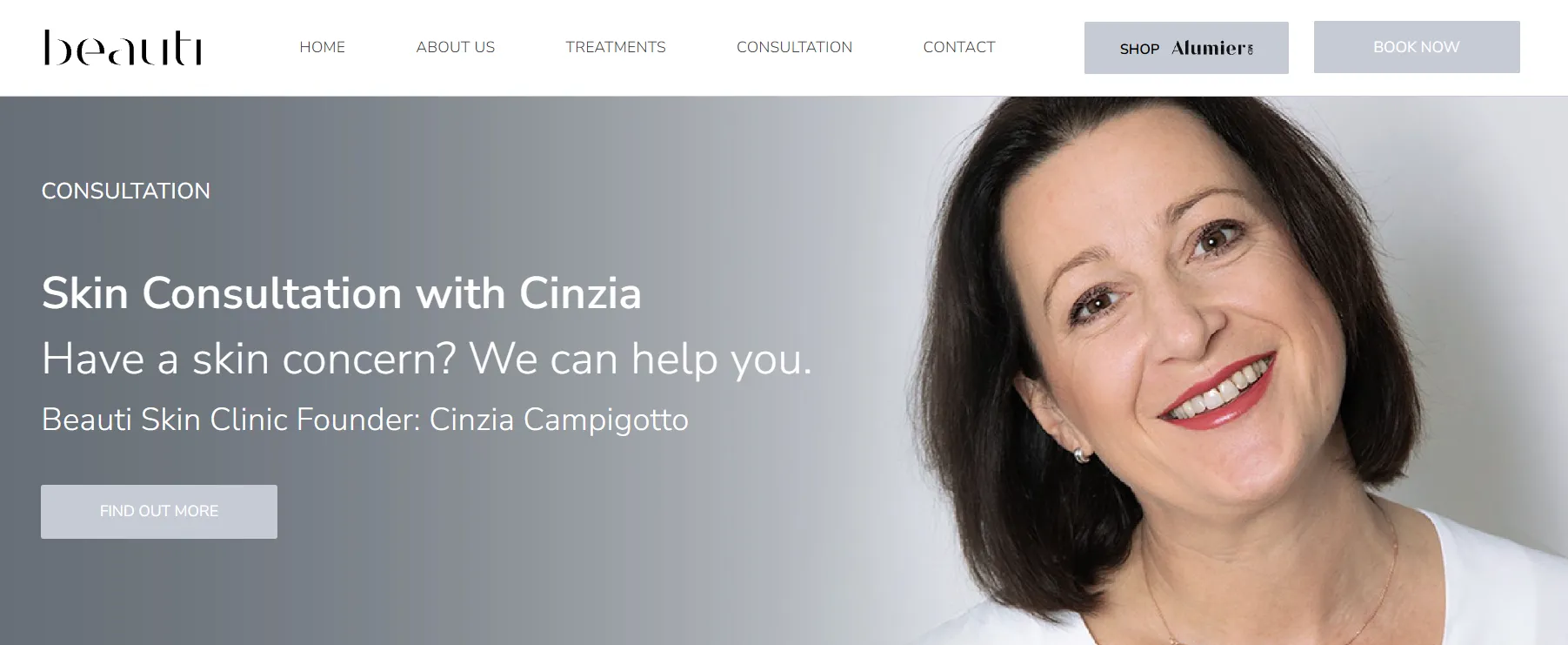 Beauti Skin Clinic main page