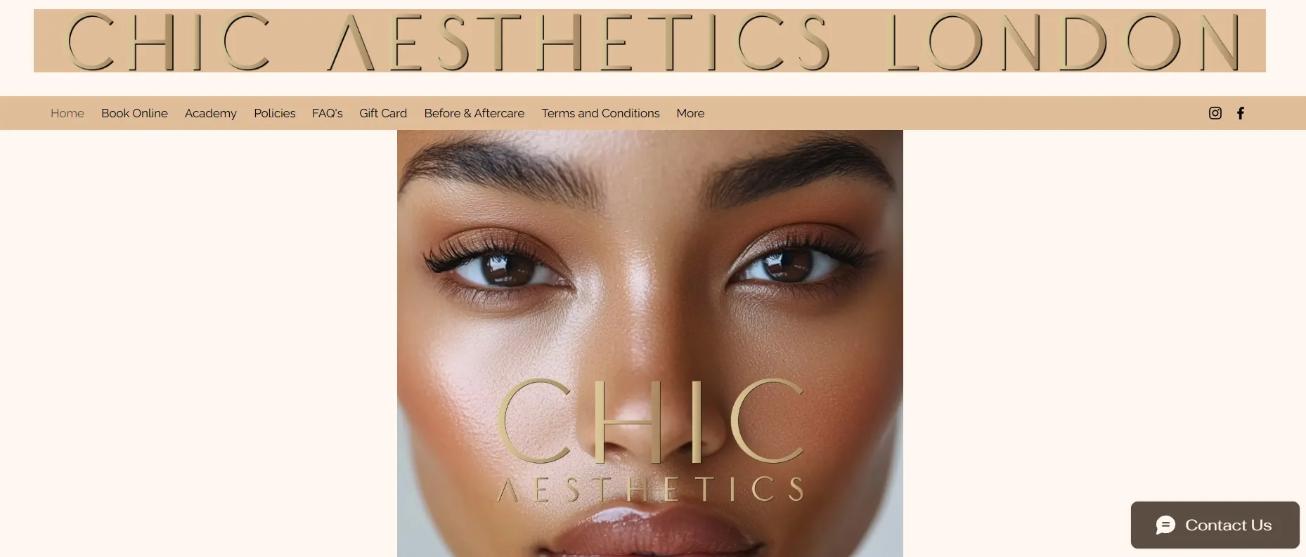Chic Aesthetics London main page
