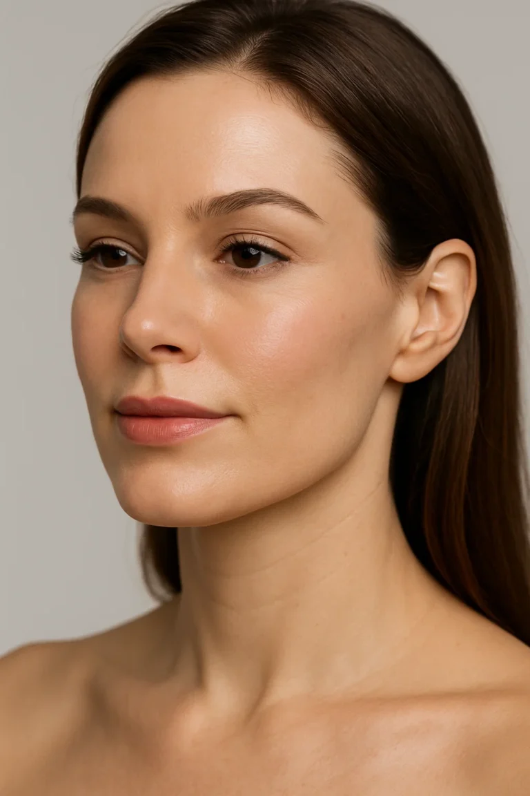 Natural chin filler results with smooth skin and enhanced facial profile.