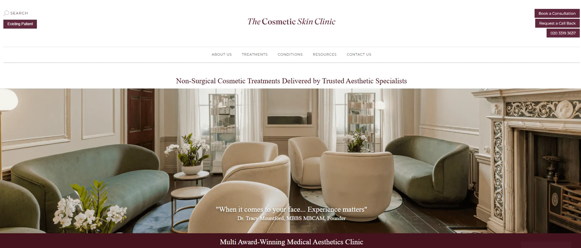 The Cosmetic Skin Clinic main page