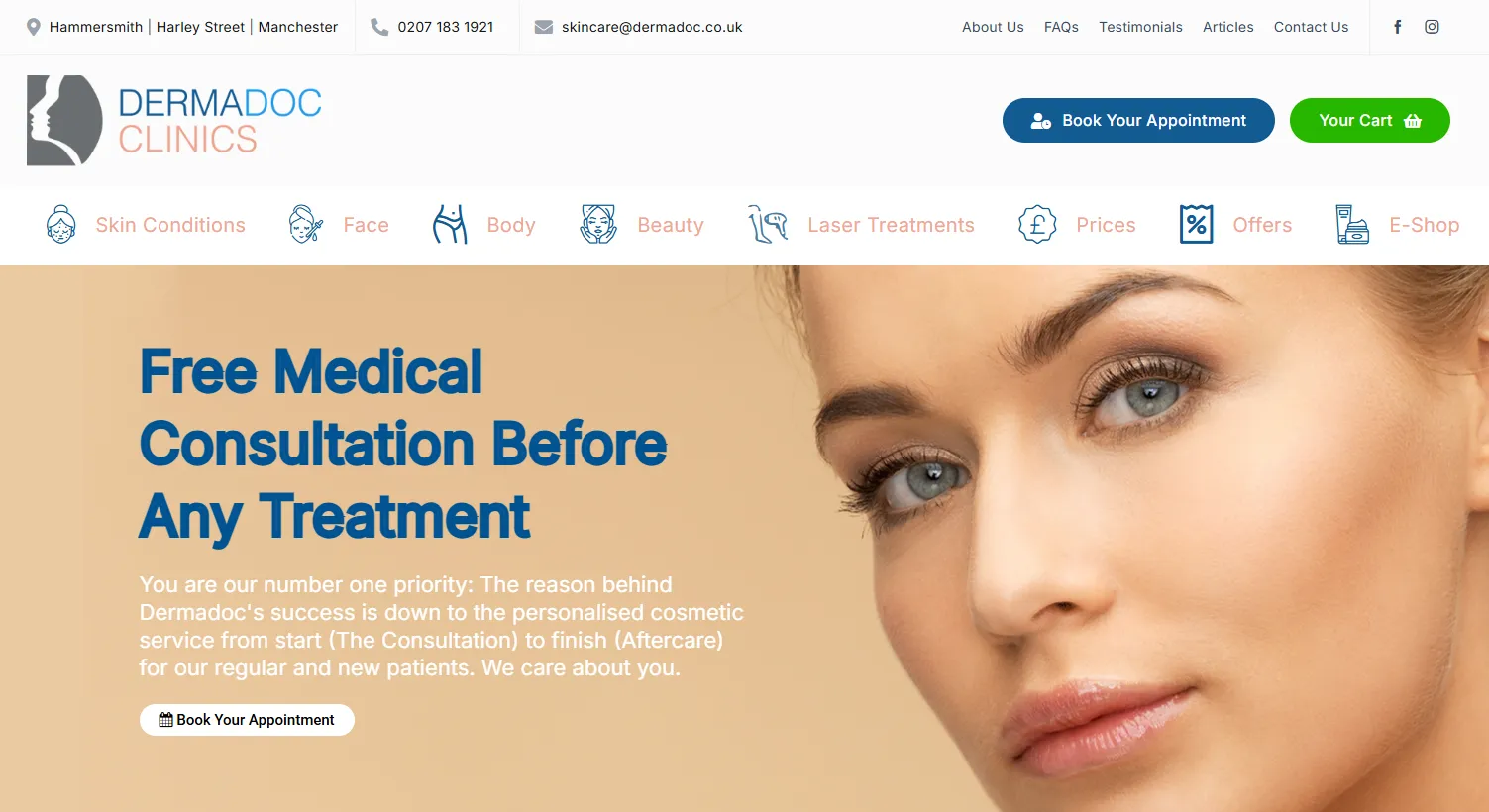 Dermadoc main page 