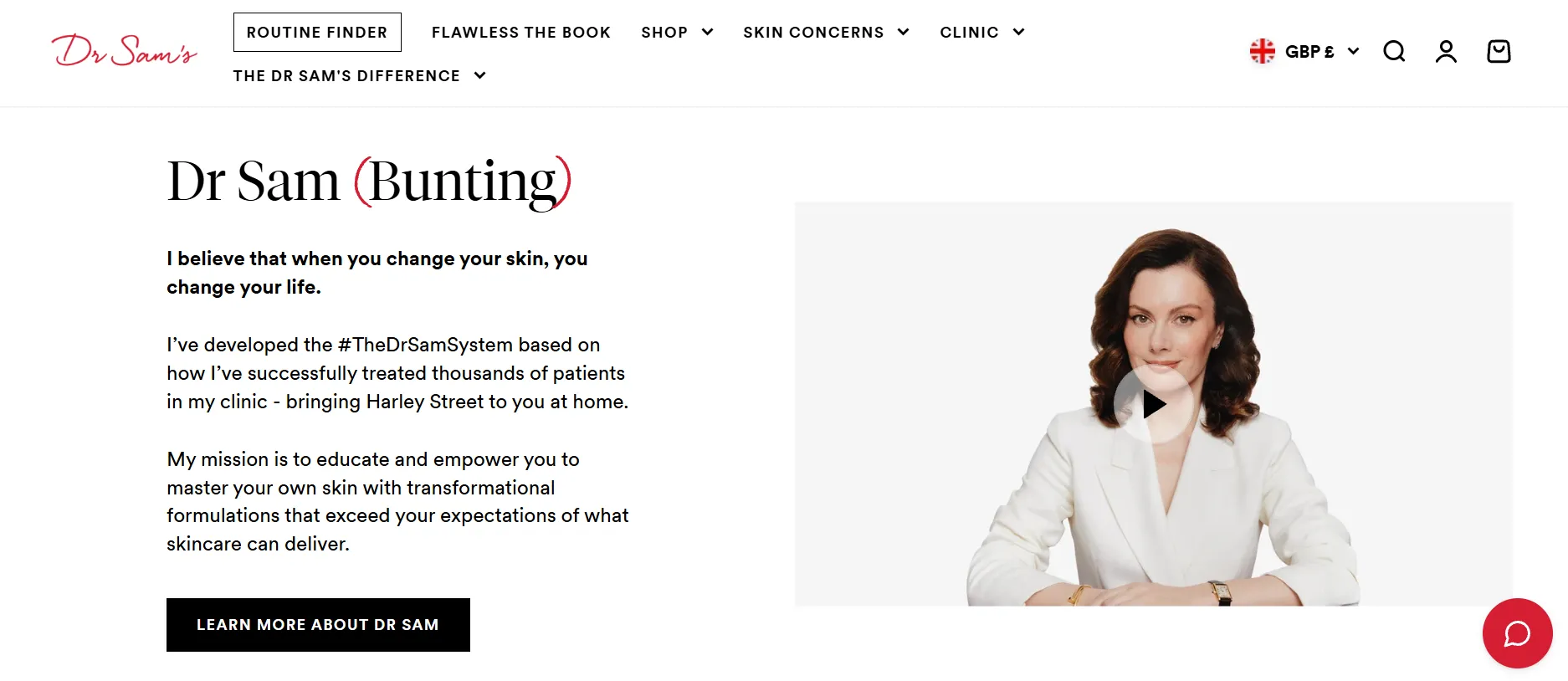 Dr Sam Bunting main page