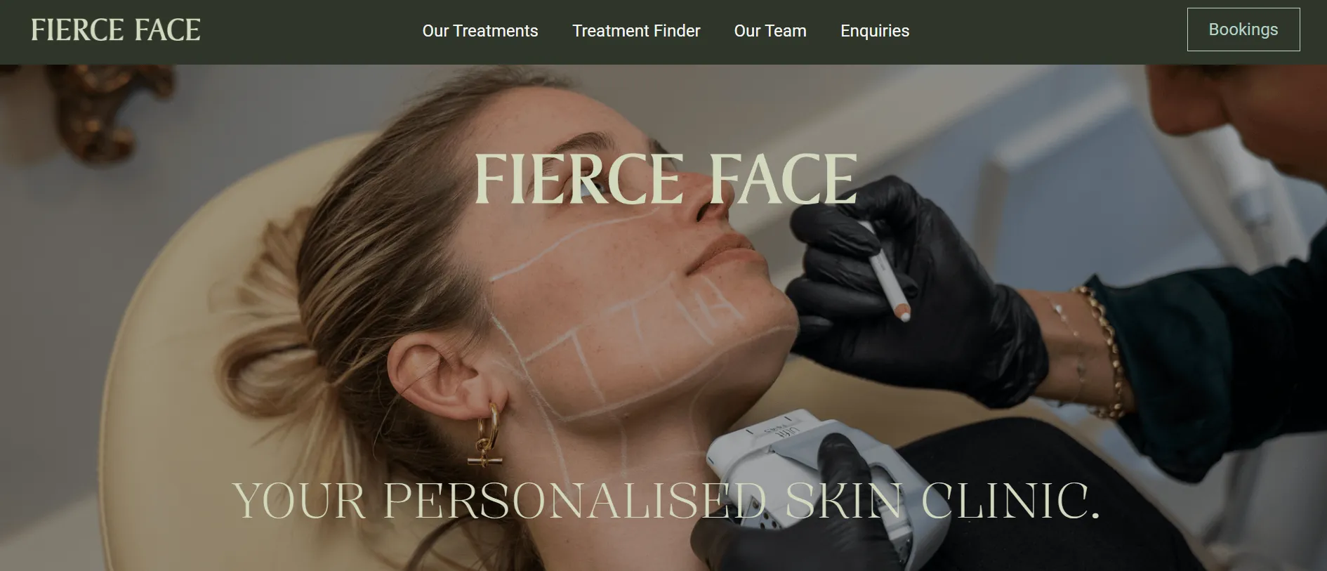 Fierce Face Skin Clinic main page