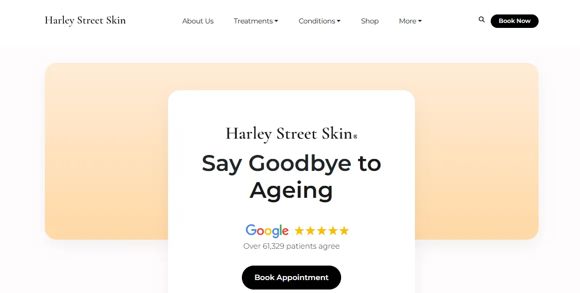 Harley Street Skin Clinic main page