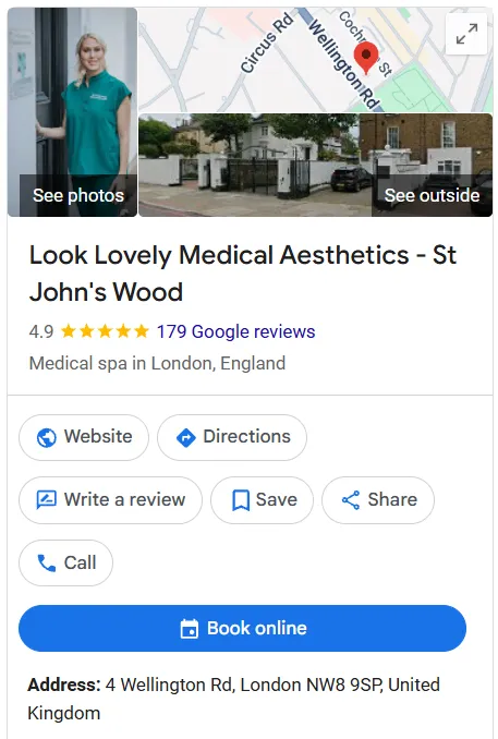 Look Lovely London Google Maps profile