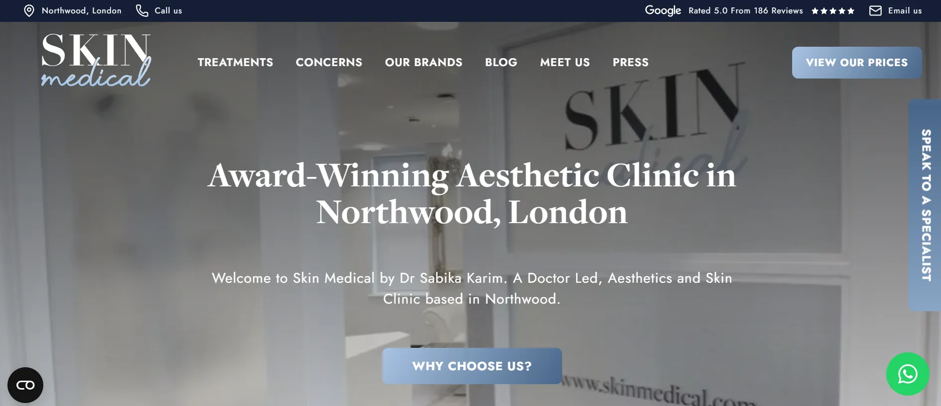 Skin Medical main page 