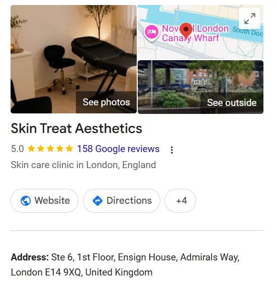 Skin Treat Aesthetics Google Maps profile 
