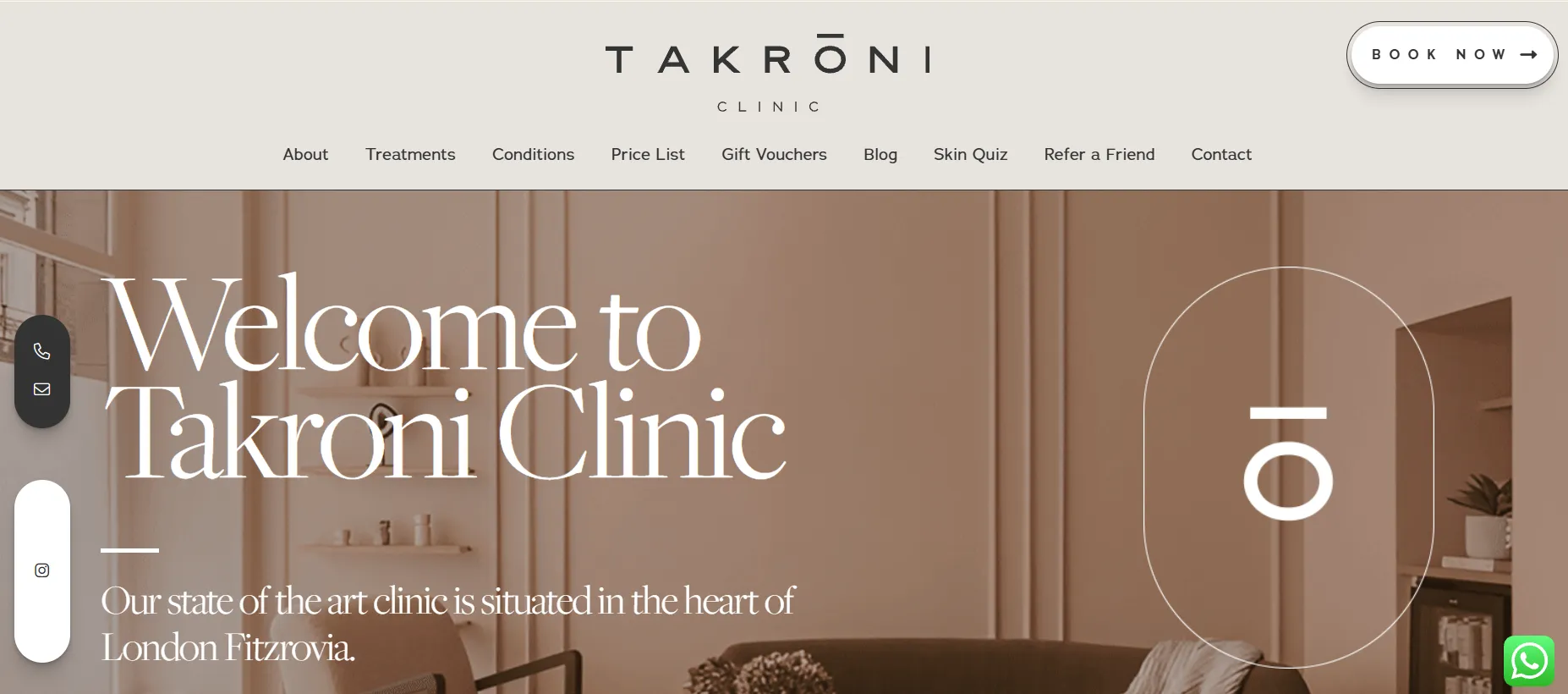 Takroni Clinic main page 