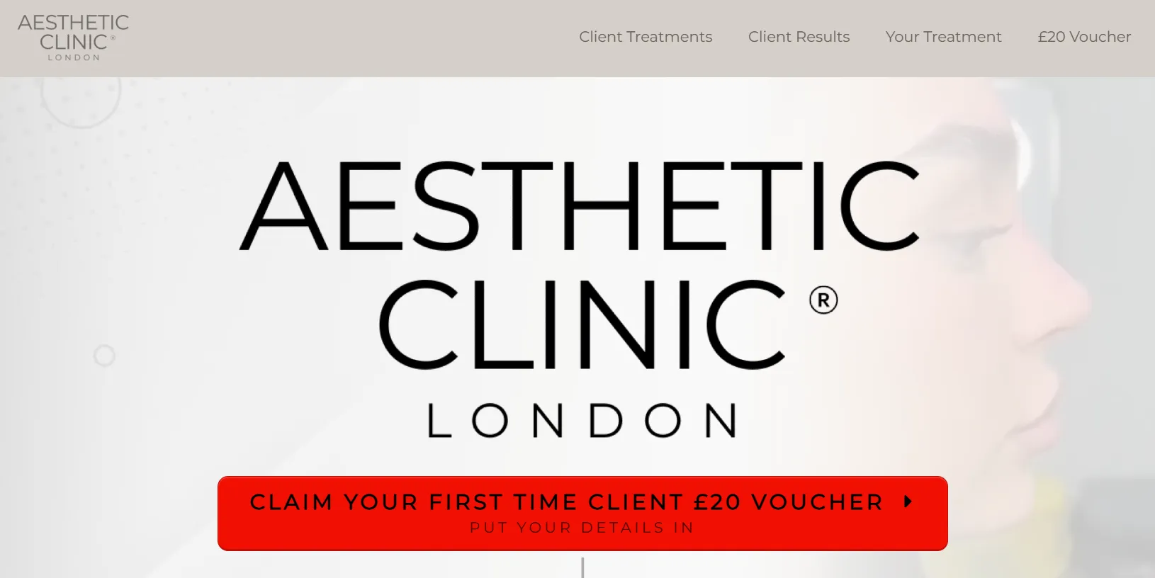 Aesthetics Clinic London main page 