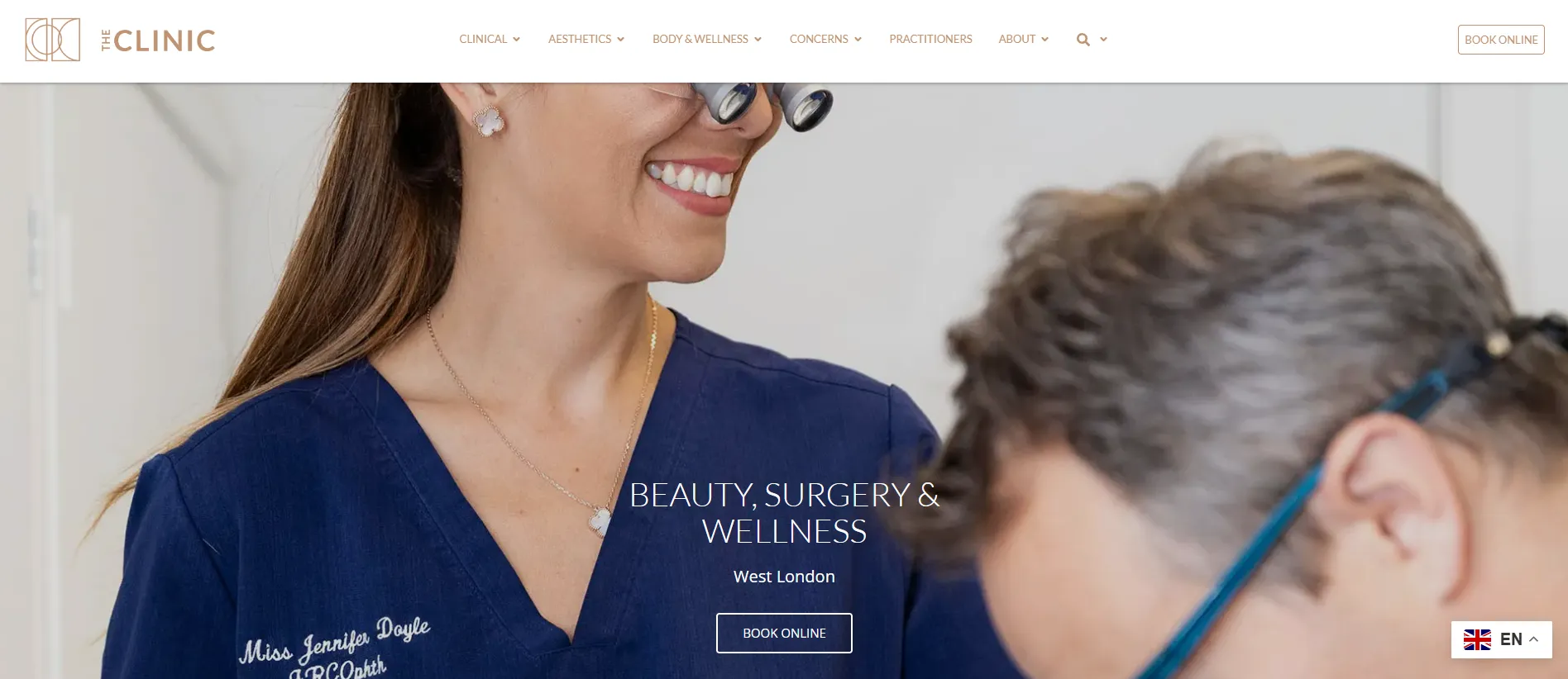 The Clinic Holland Park main page 