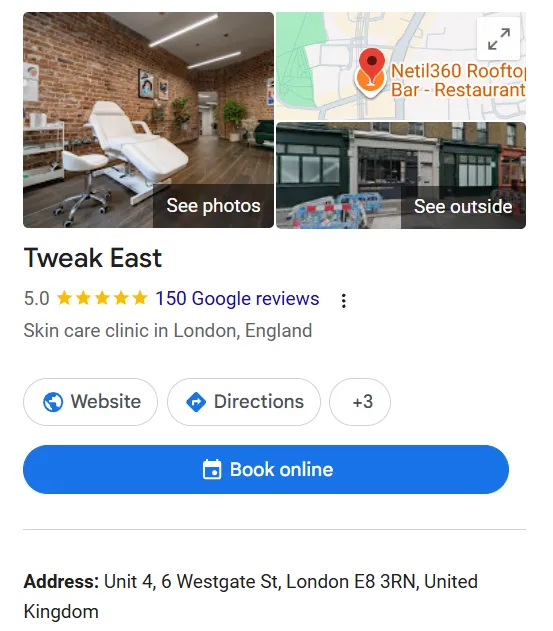 Tweak East Google Maps profile 