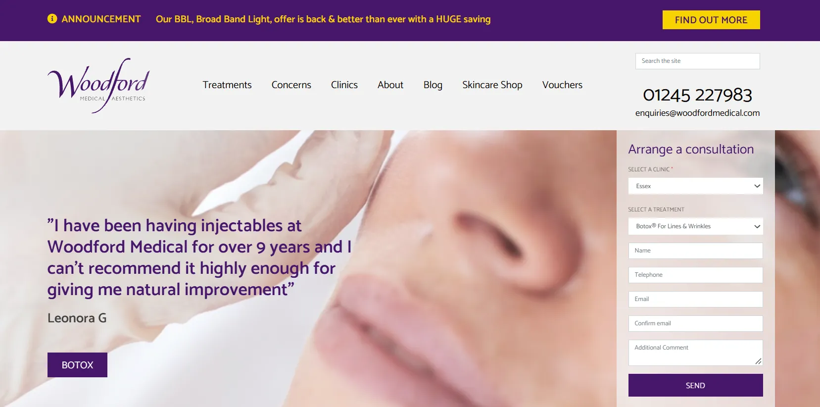 Woodford Medical main page