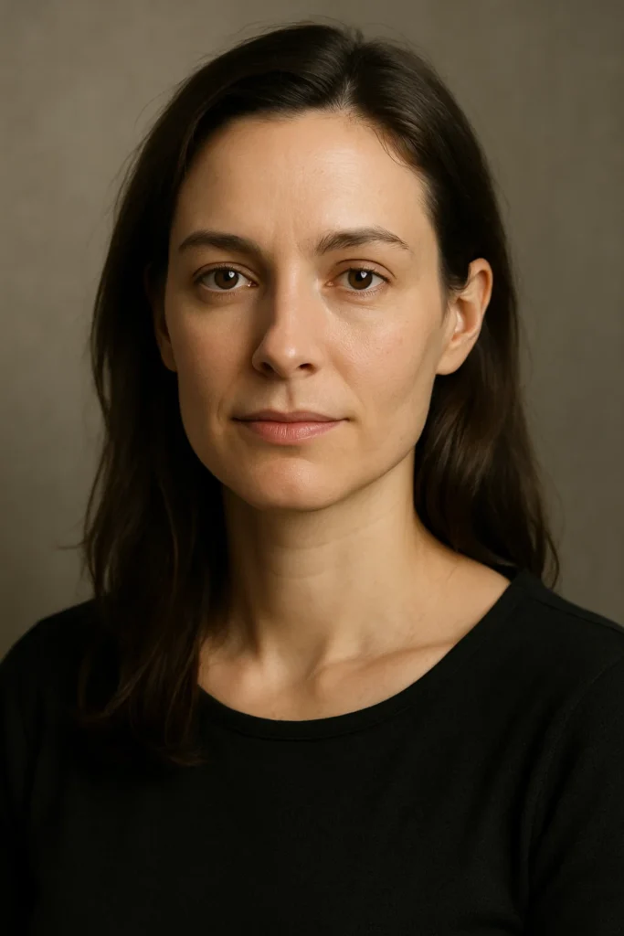 Professional headshot portrait of woman with dark hair.