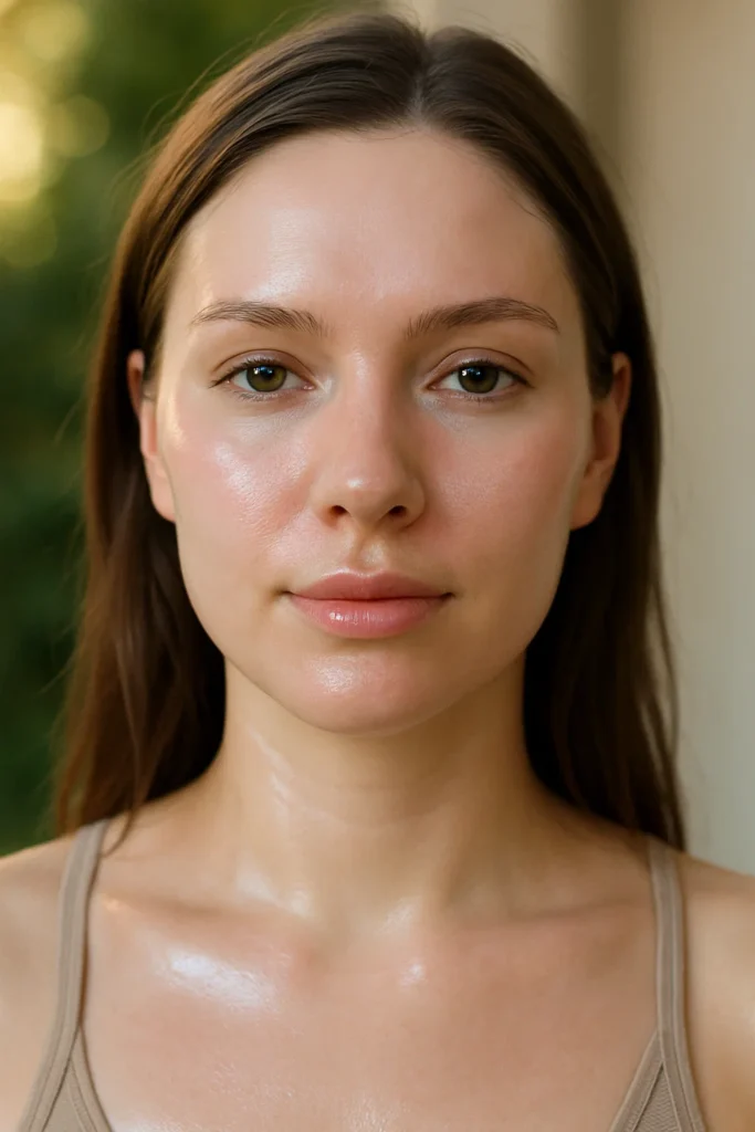 A beautiful close-up portrait of a woman's face.