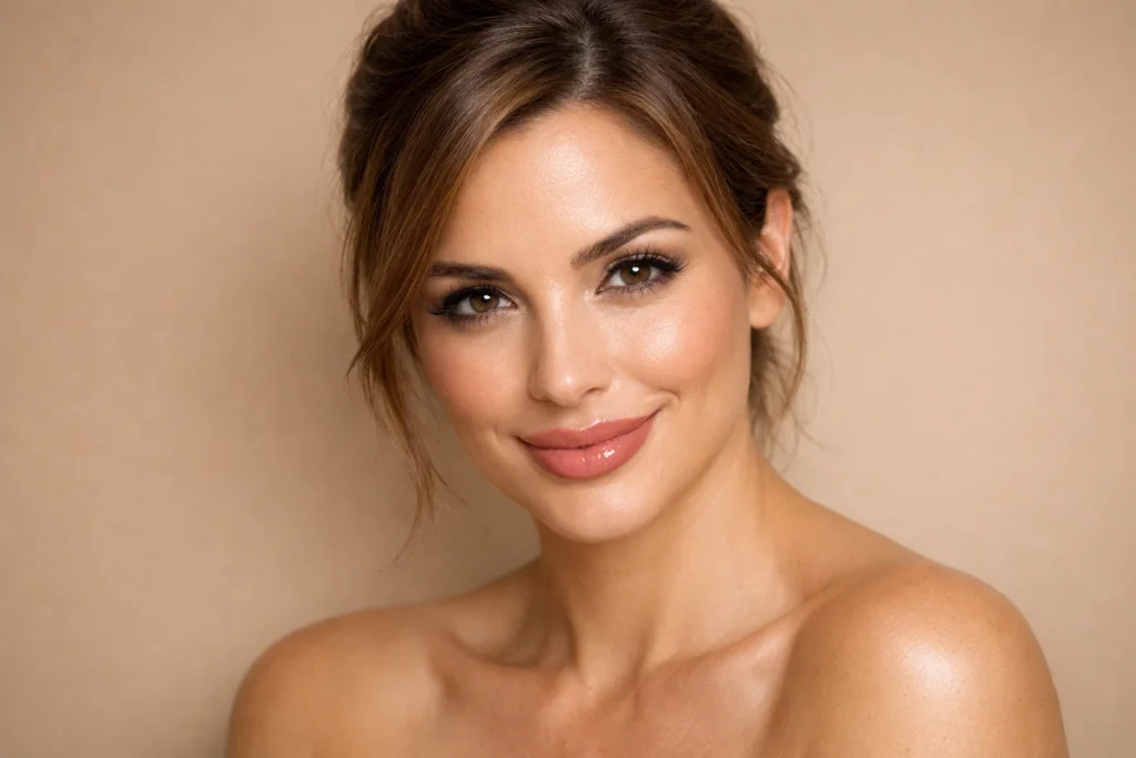 Woman showing multiple benefits of professional lip filler treatment including volume and hydration.