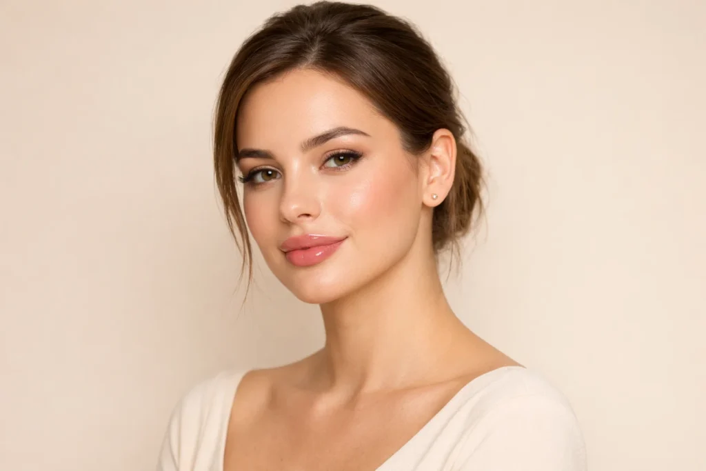 Woman showcasing benefits of professional lip fillers with natural-looking volume and youthful enhancement.