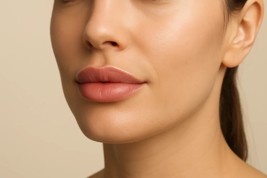 Natural lip enhancement results showing quality filler treatment value and professional consultation outcome