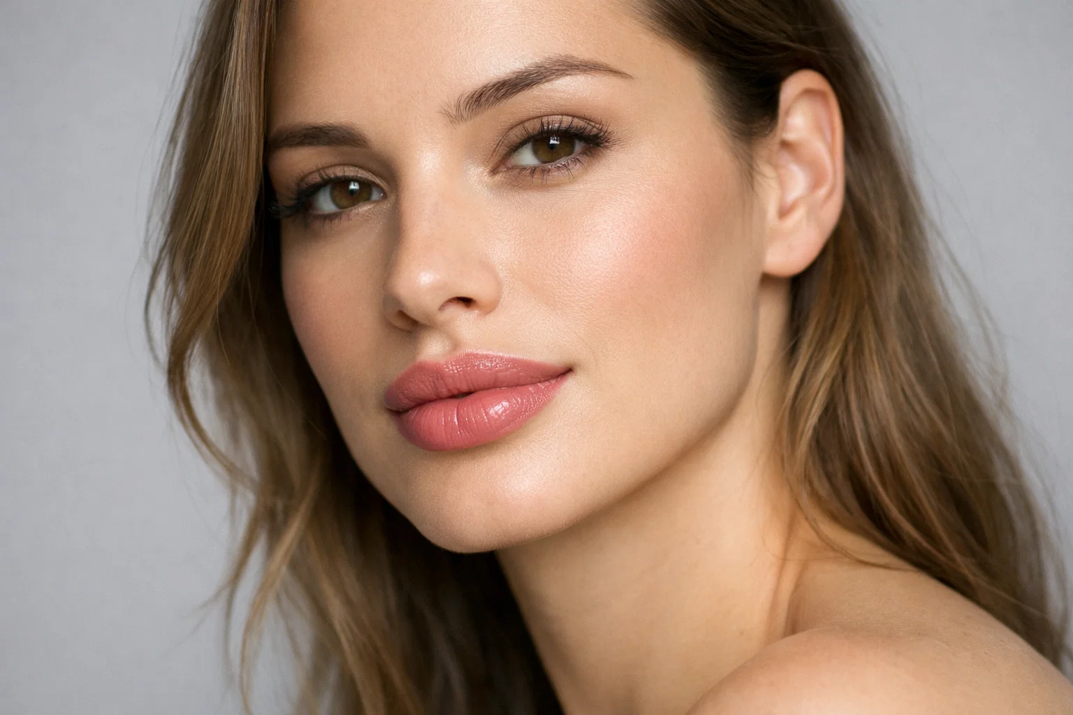 Woman with natural-looking lip enhancement results after professional filler treatment in Kensington aesthetic clinic.