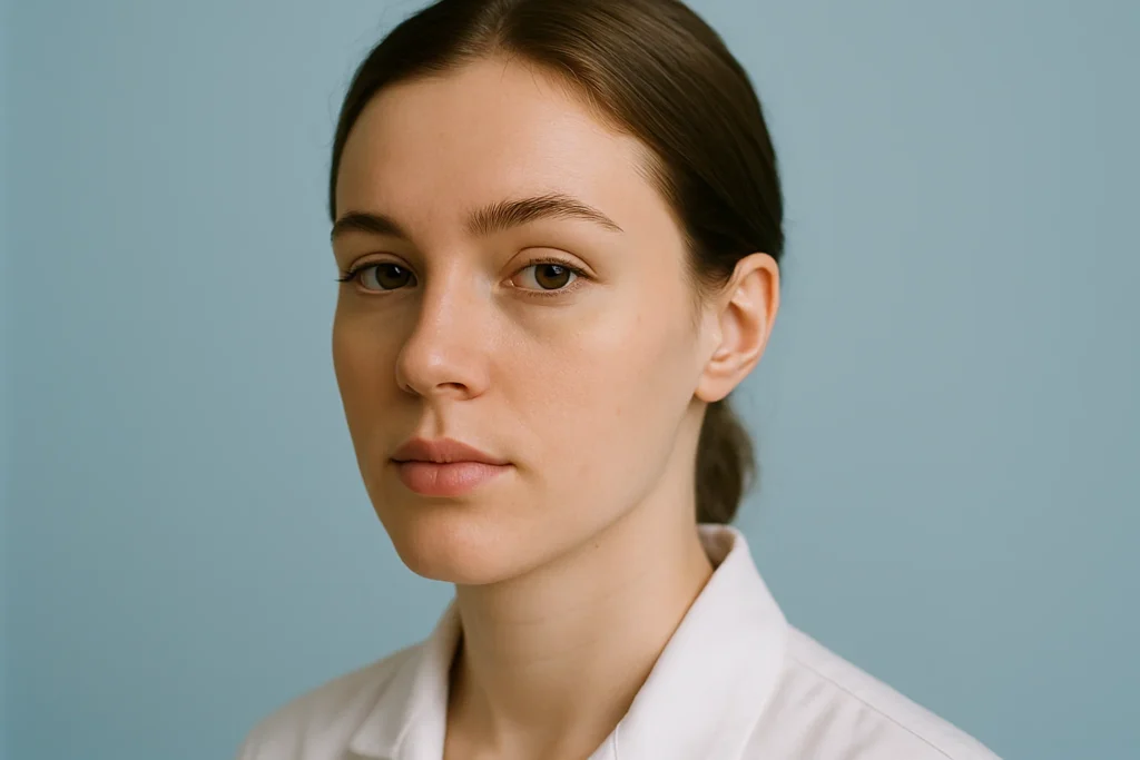 Natural lip anatomy before filler treatment showing baseline lip structure and volume for comparison