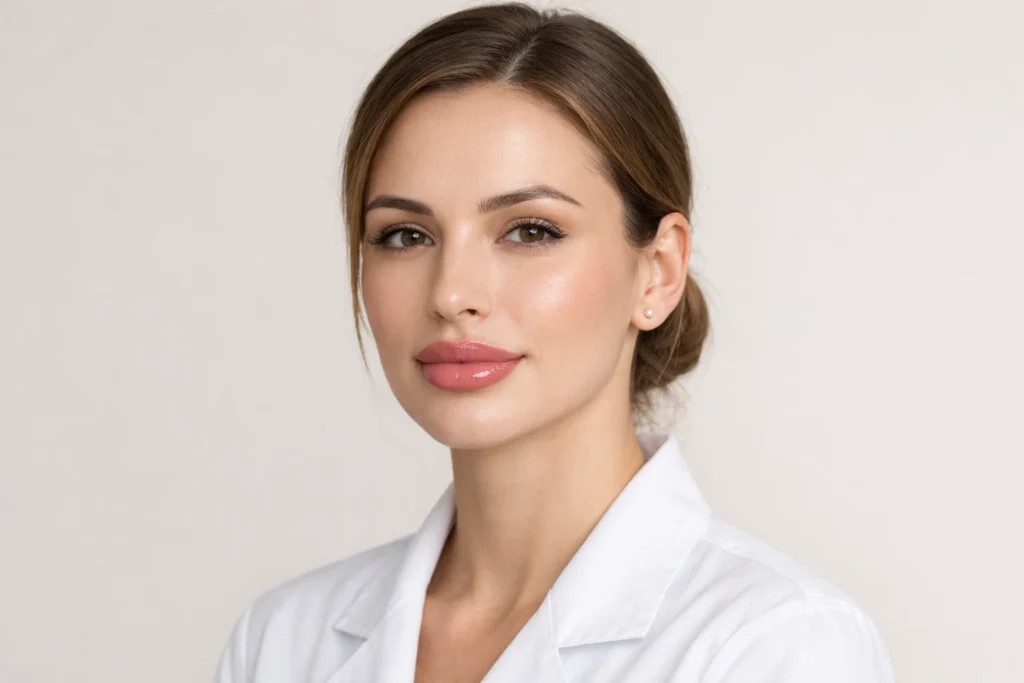 Step-by-step lip filler treatment process in Camden clinic with professional medical aesthetic approach.