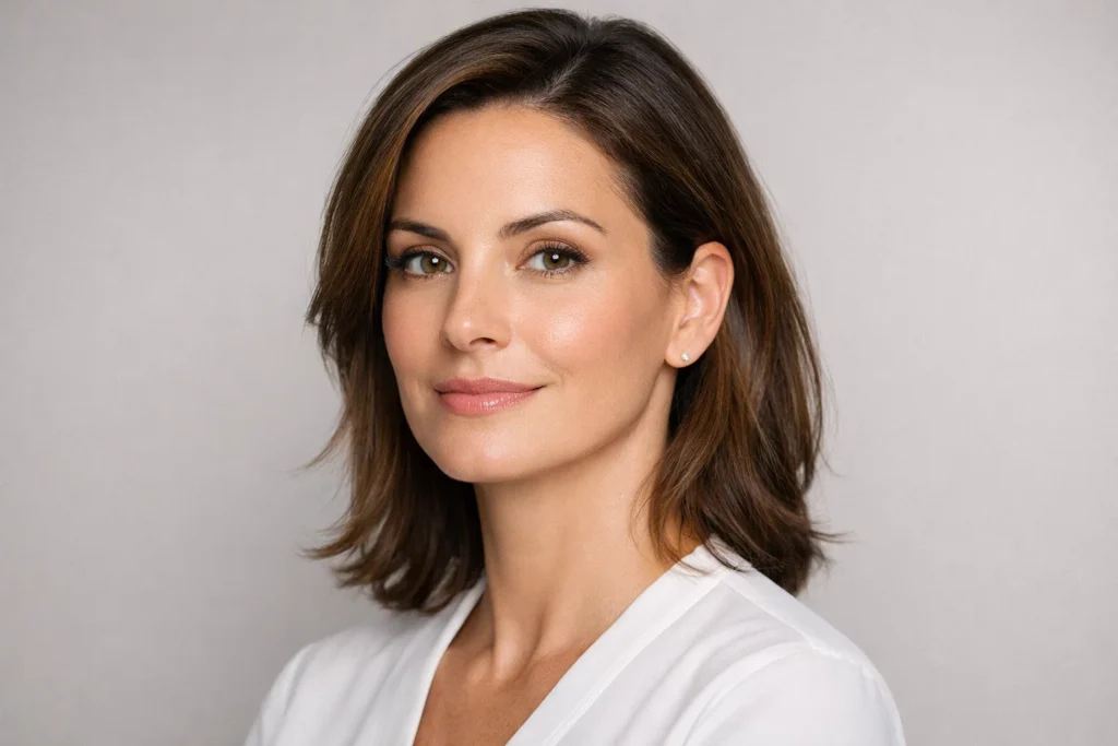 Professional aesthetic patient reflecting quality hyaluronic acid filler treatment results and clinic expertise