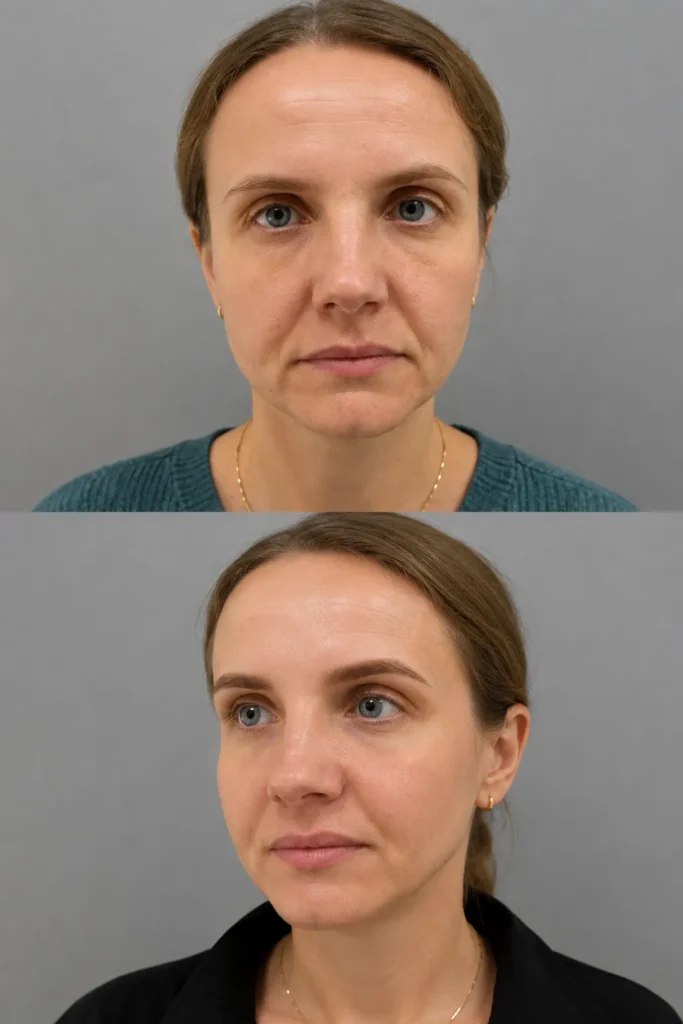 Benefits of Aquashine treatment including improved skin hydration, elasticity, and healthy glow