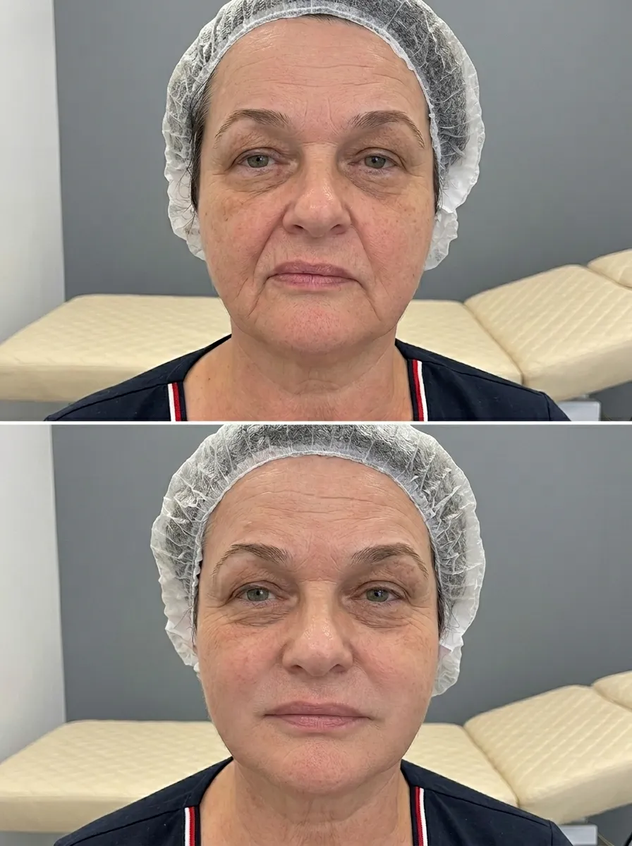 Marionette line filler treatment in a London clinic to soften lines around the mouth and improve facial contours