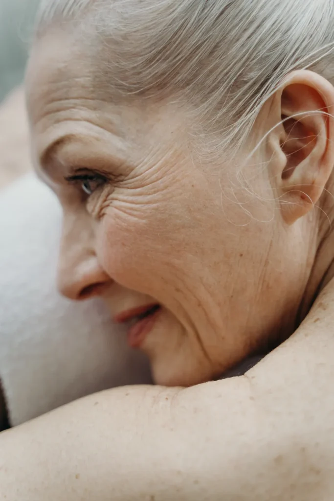 Woman with forehead, frown lines, and crow's feet commonly treated with Botox