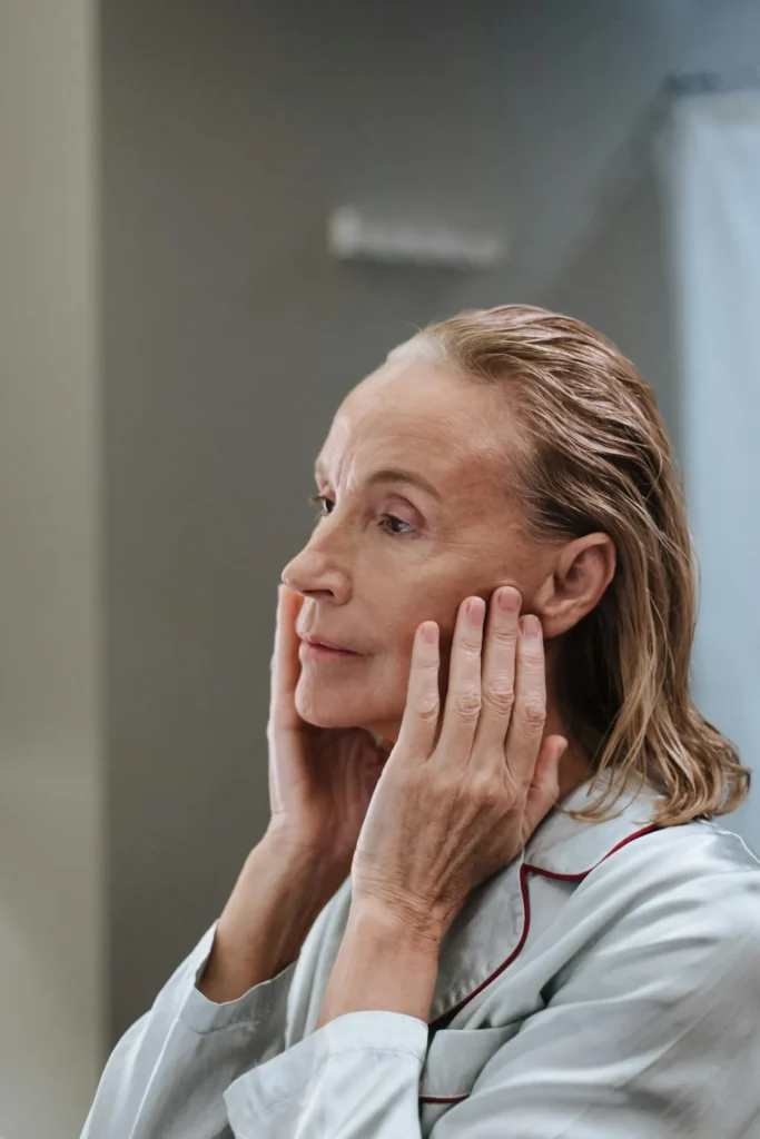 Adult patient thinking about Botox treatment options for facial ageing