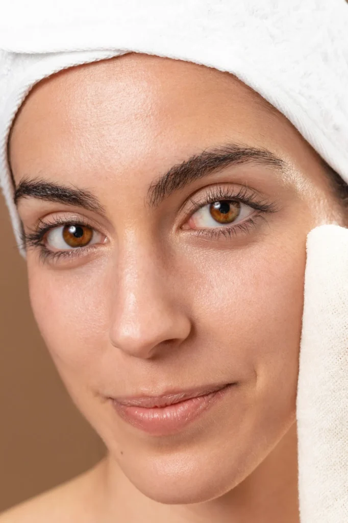 Close-up of healthy facial skin representing regenerative aesthetic treatments and skin repair