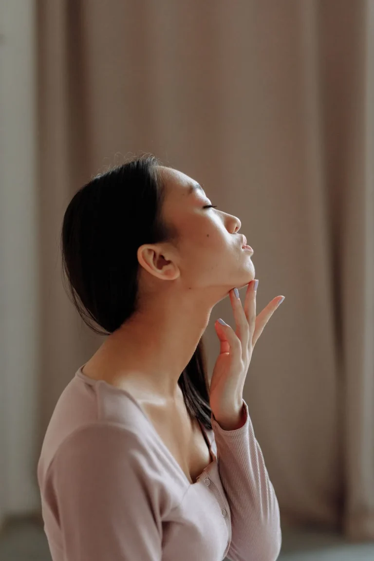 Woman with chin filler treatment results