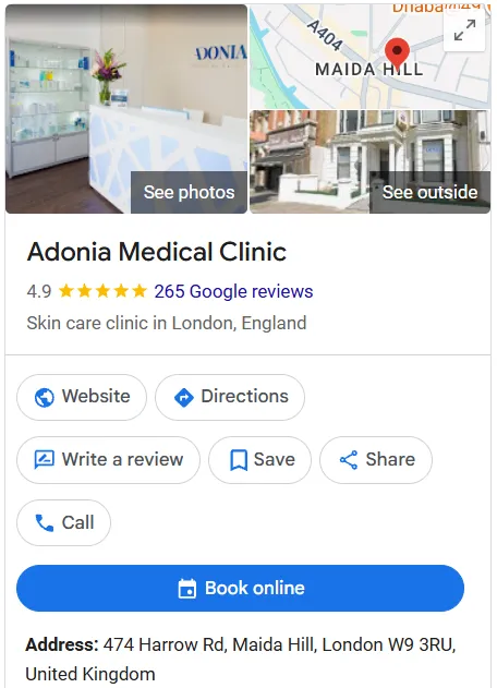 Adonia Medical Clinic Google Maps profile