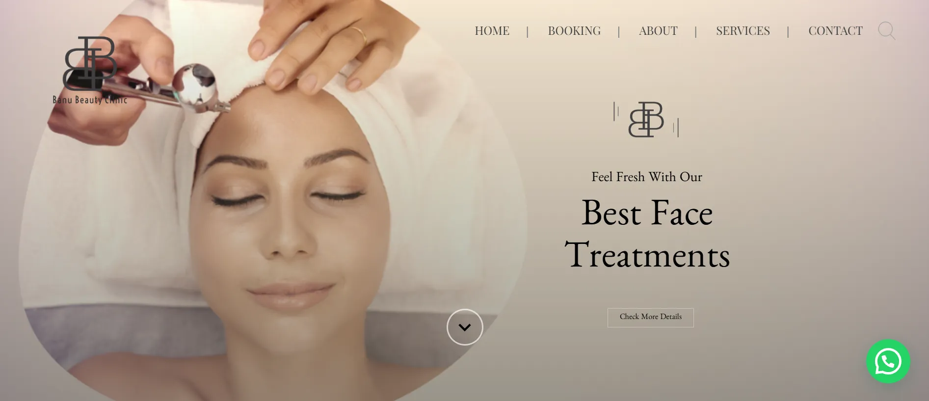 Banu Beauty Clinic main page